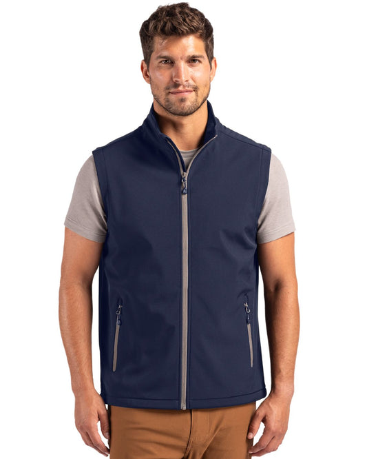 Cutter and Buck Clique Tempo Stretch Full Zip Mens Softshell Vest