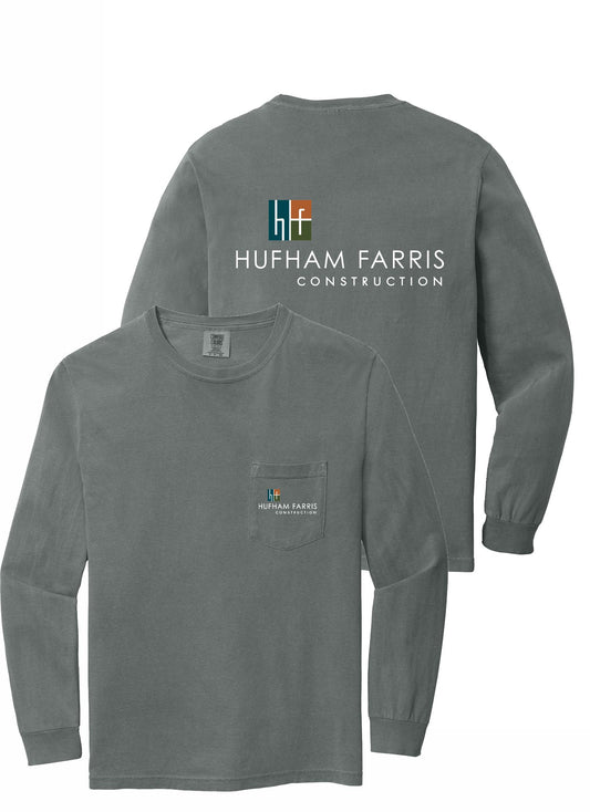 Comfort Colors ® Heavyweight Ring Spun Longsleeve Pkt Tee- HUFFFAR