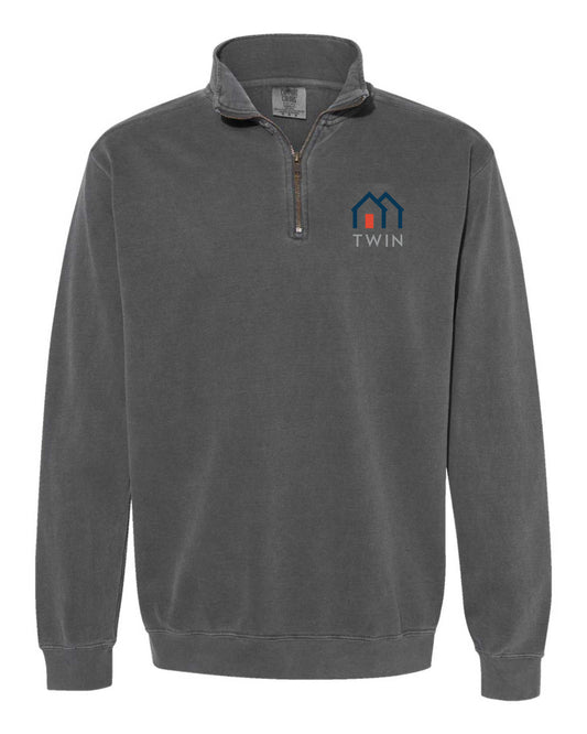 Comfort Colors Quarter Zip Pull Over- Pepper