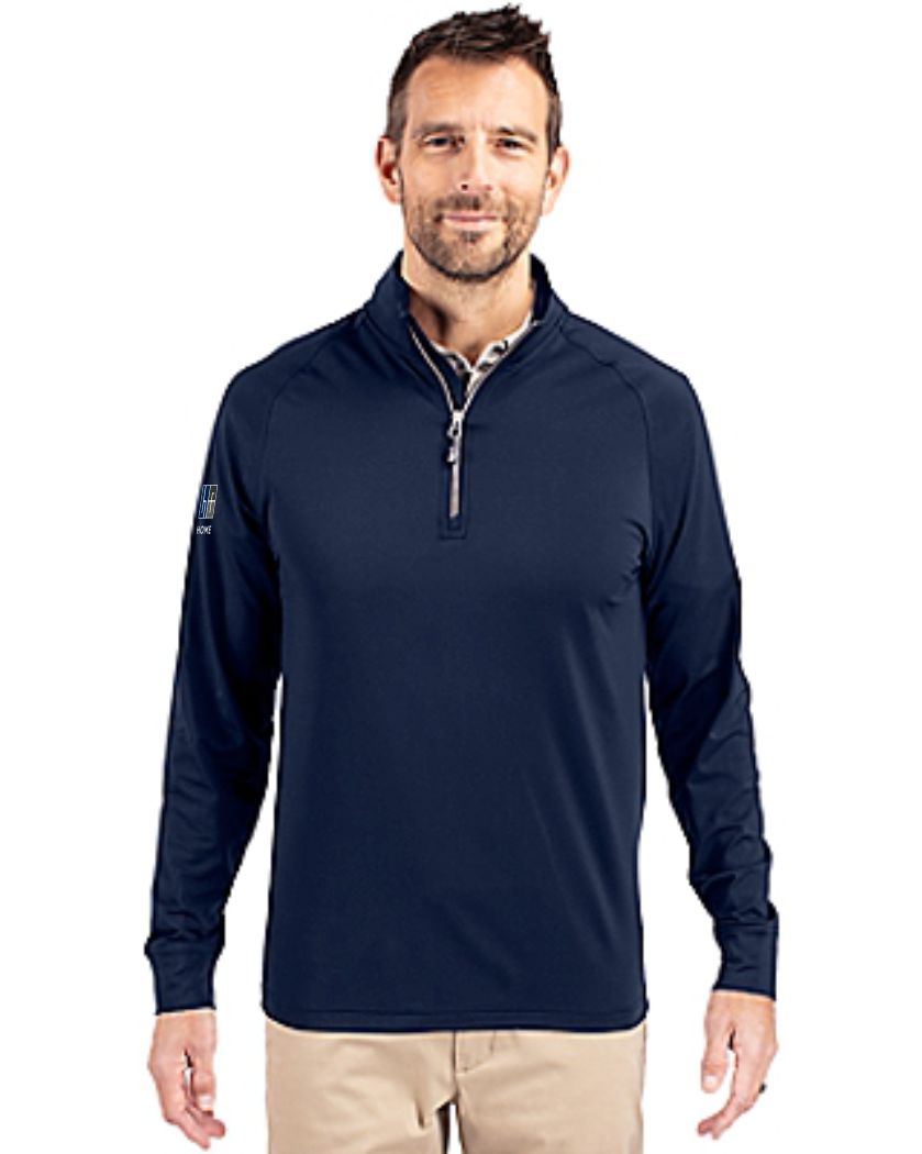 Cutter & Buck Adapt Eco Quarter Zip Pullover – Twin Navy