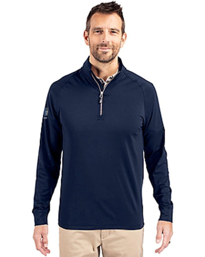 Cutter & Buck Adapt Eco Quarter Zip Pullover – Twin Navy