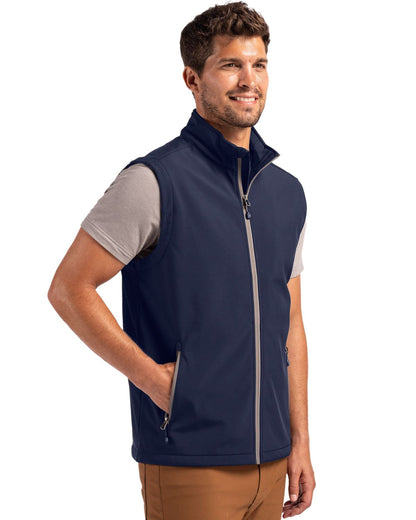 Cutter and Buck Clique Tempo Stretch Full Zip Mens Softshell Vest