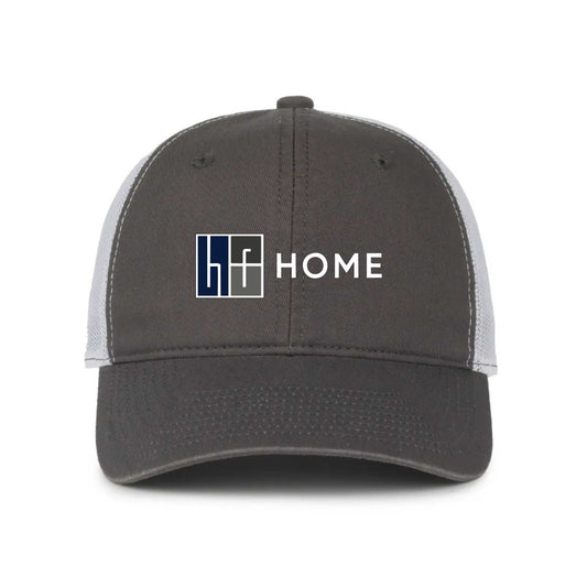 Snapback Relaxed Fit Trucker Cap- Charcoal and White