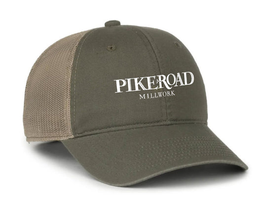 Snapback Relaxed Fit Trucker Cap- Olive/Khaki PikeRd
