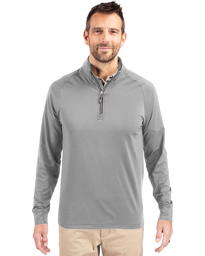 "The Thomas" - Cutter & Buck Adapt Eco Quarter Zip Pullover – Twin Navy