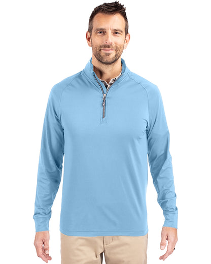 "The Thomas" - Cutter & Buck Adapt Eco Quarter Zip Pullover – Twin Navy