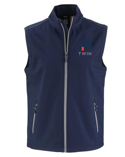 Cutter and Buck Clique Tempo Stretch Full Zip Mens Softshell Vest